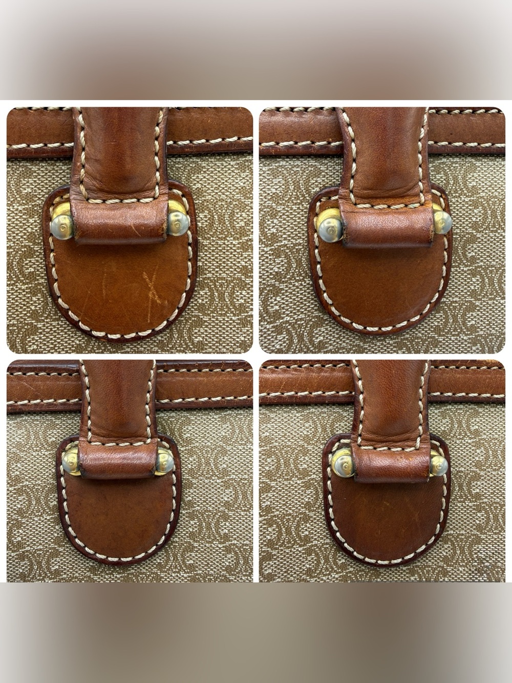 Celine Vintage Macadam Handbag w/ Unbranded Chain - Picture 10 of 16